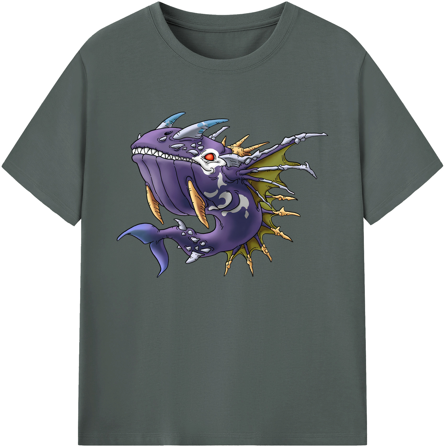 （画像用） ドラゴンクエスト Doragon Kuesuto Dragon Quest 綿100％ メンズ半袖Tシャツ｜肌触りやわらか＆通気性